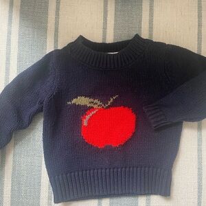 Sail to Sable Navy Sweater with Red Design